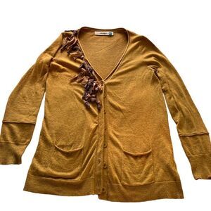 Anthropologie Sparrow Tied Trails Boyfriend cardigan cashmere blend Sweater S